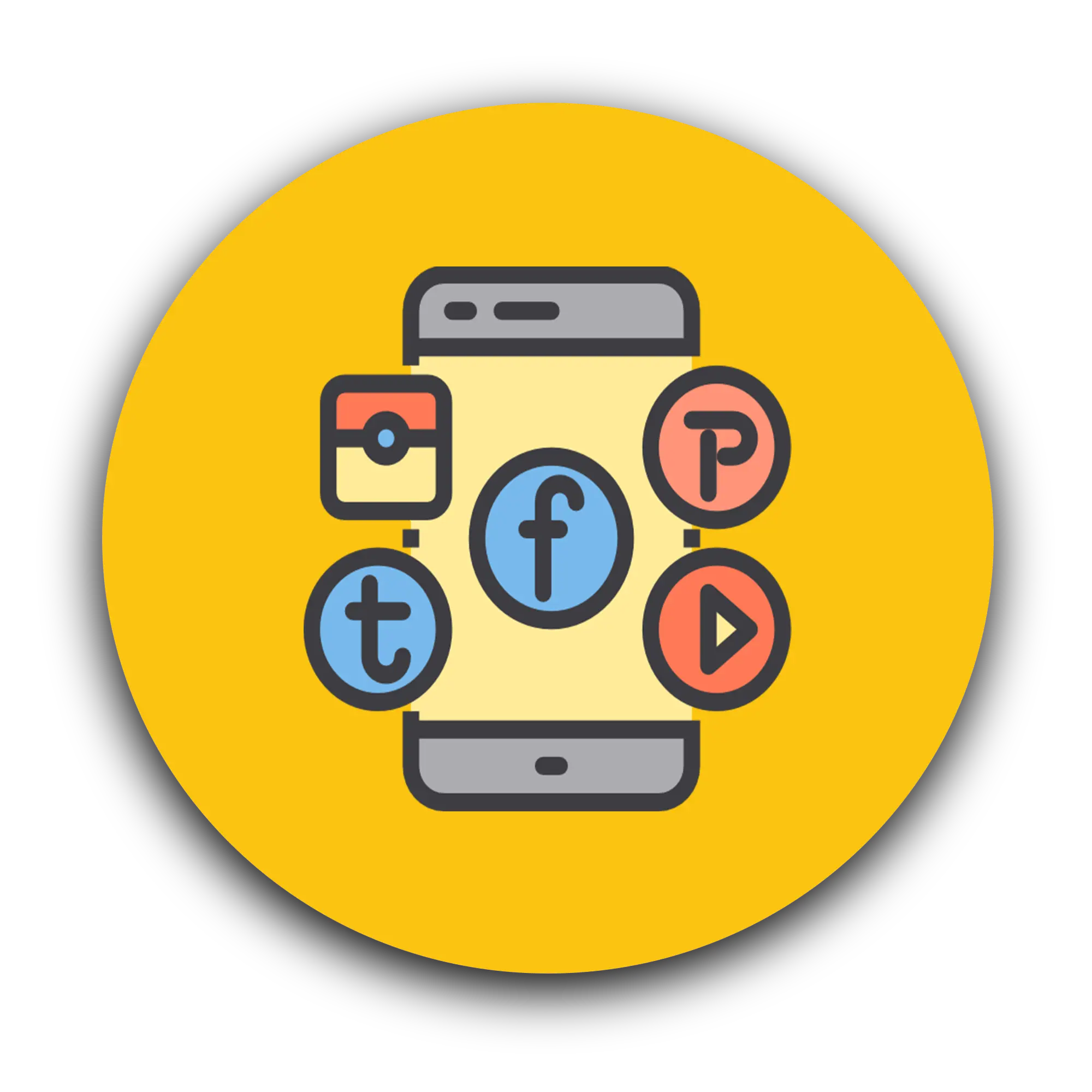 redes sociales icono